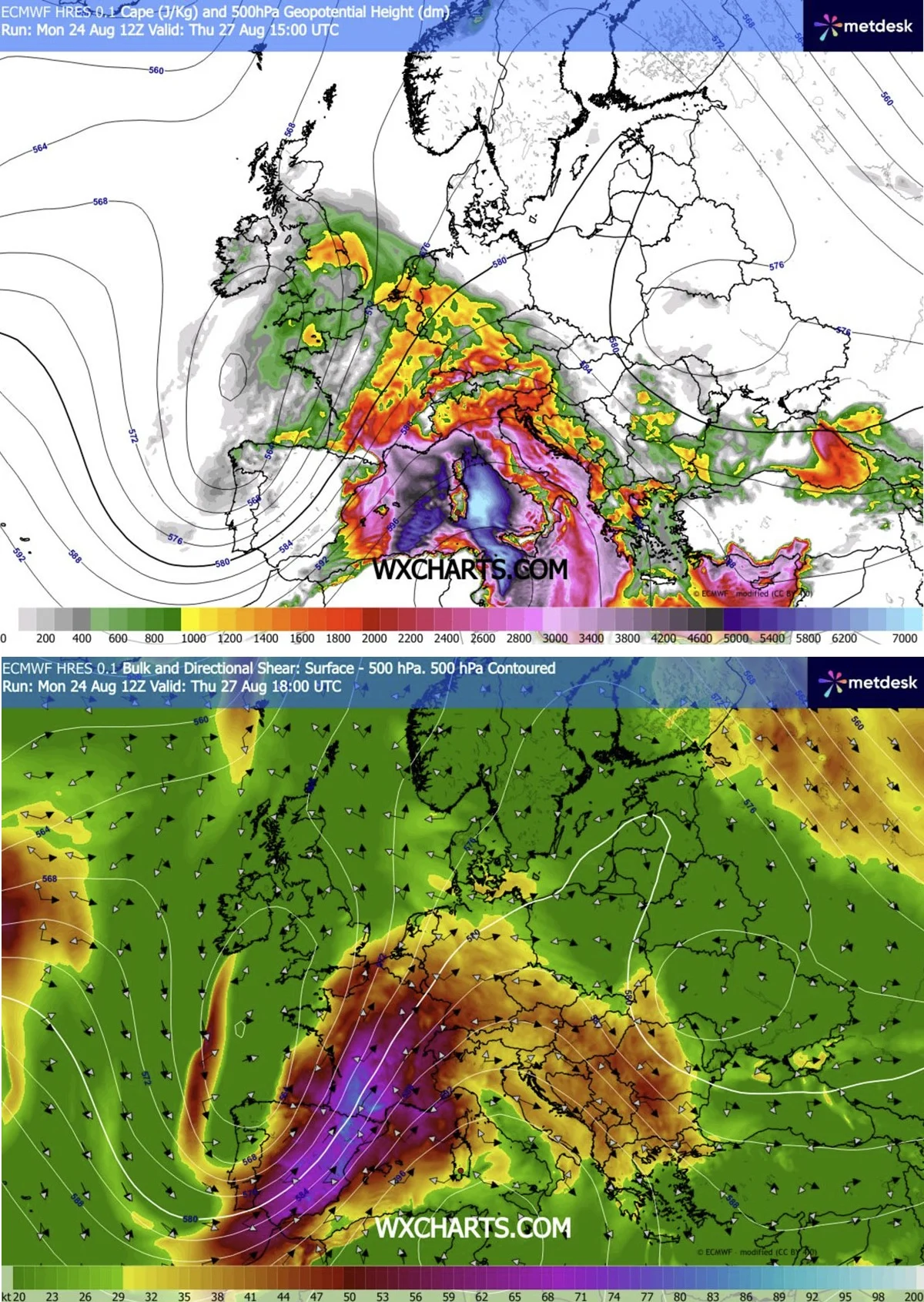 High-Alert: Massive Severe Weather Outbreak Forecast Across Europe (August 27–29, 2026)