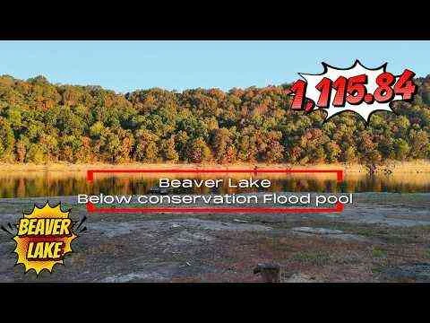 Video: Below Full Conservation Pool level aerial view of Beaver Lake White River Arm